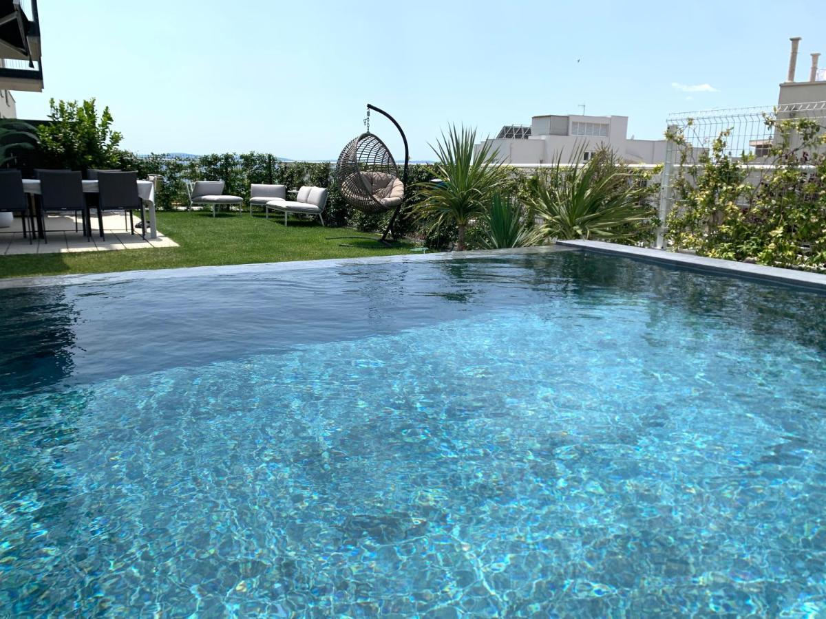 New Luxury Apartment With Private Heated Pool And Amazing Terrace With Seaview Сплит Экстерьер фото